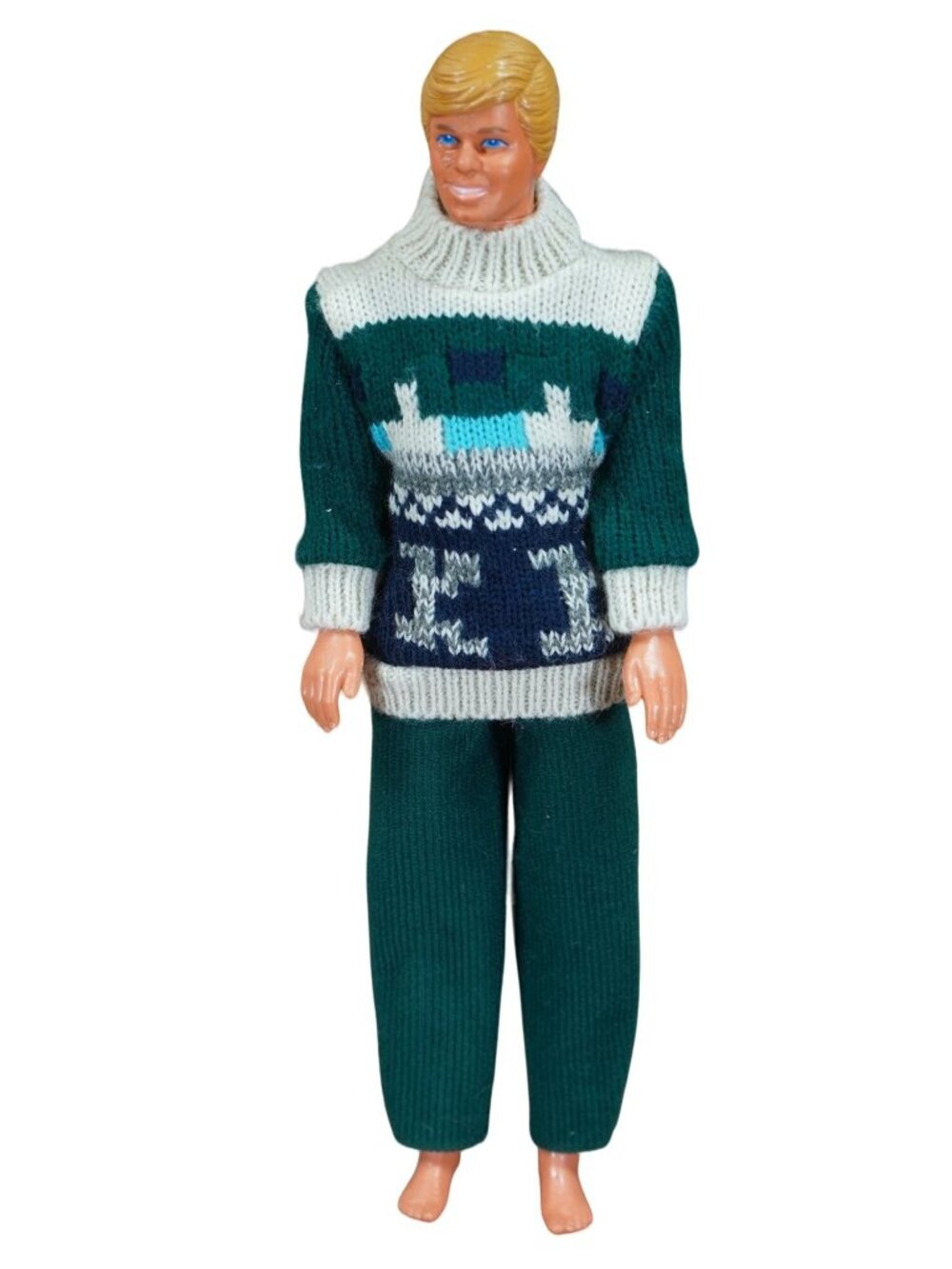 VTG 1983 Blonde Ken Doll w/ Molded Hair Sun Gold Malibu Sweater Corduroy Pants